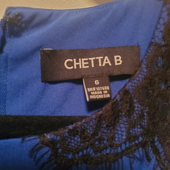 Chetta B Electric Blue Sheath Dress - Picture 3 of 3